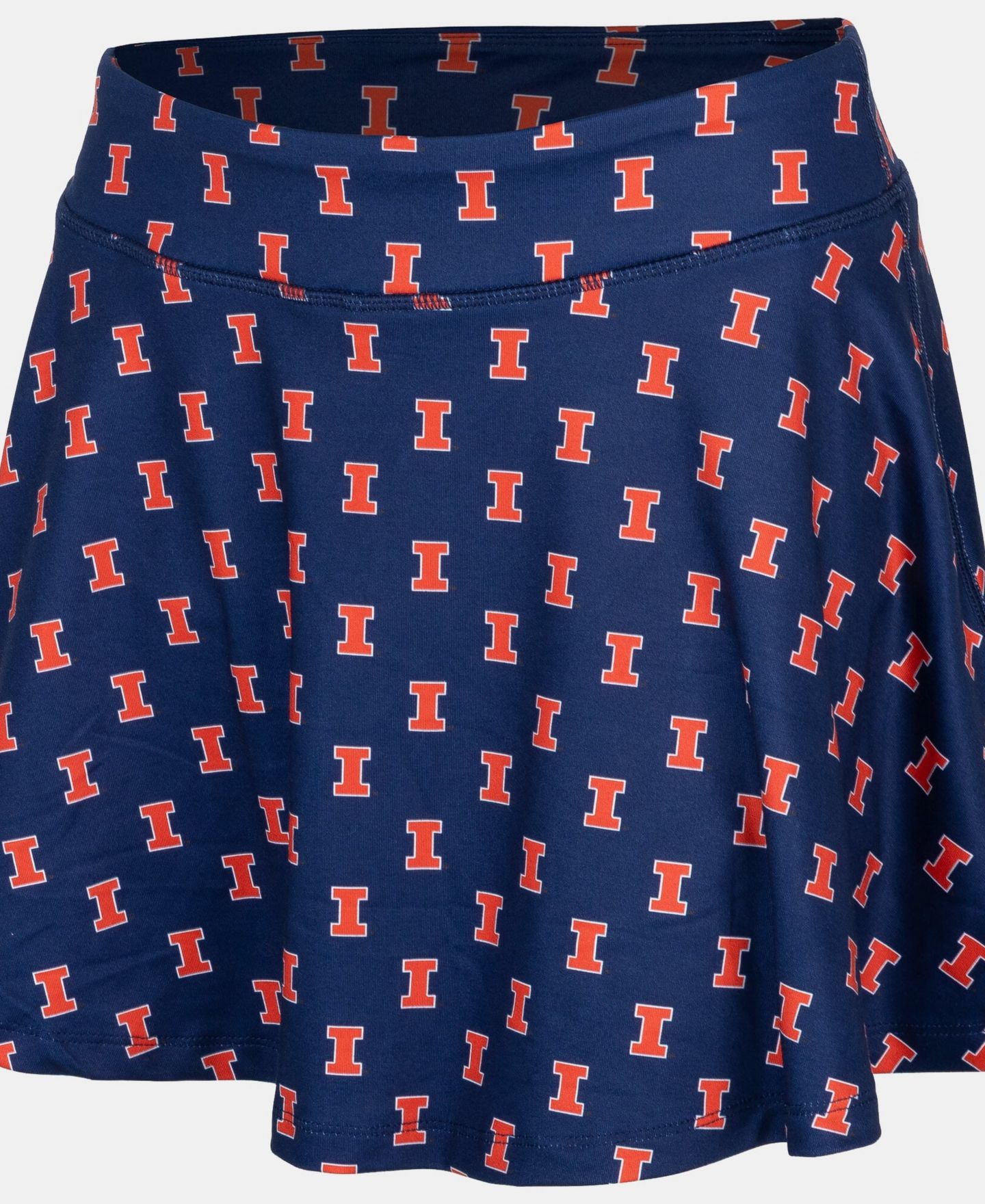 Женская юбка-шорты ZooZatz Navy Illinois Fighting Illini Allover Print Flowy Skort — фото 3