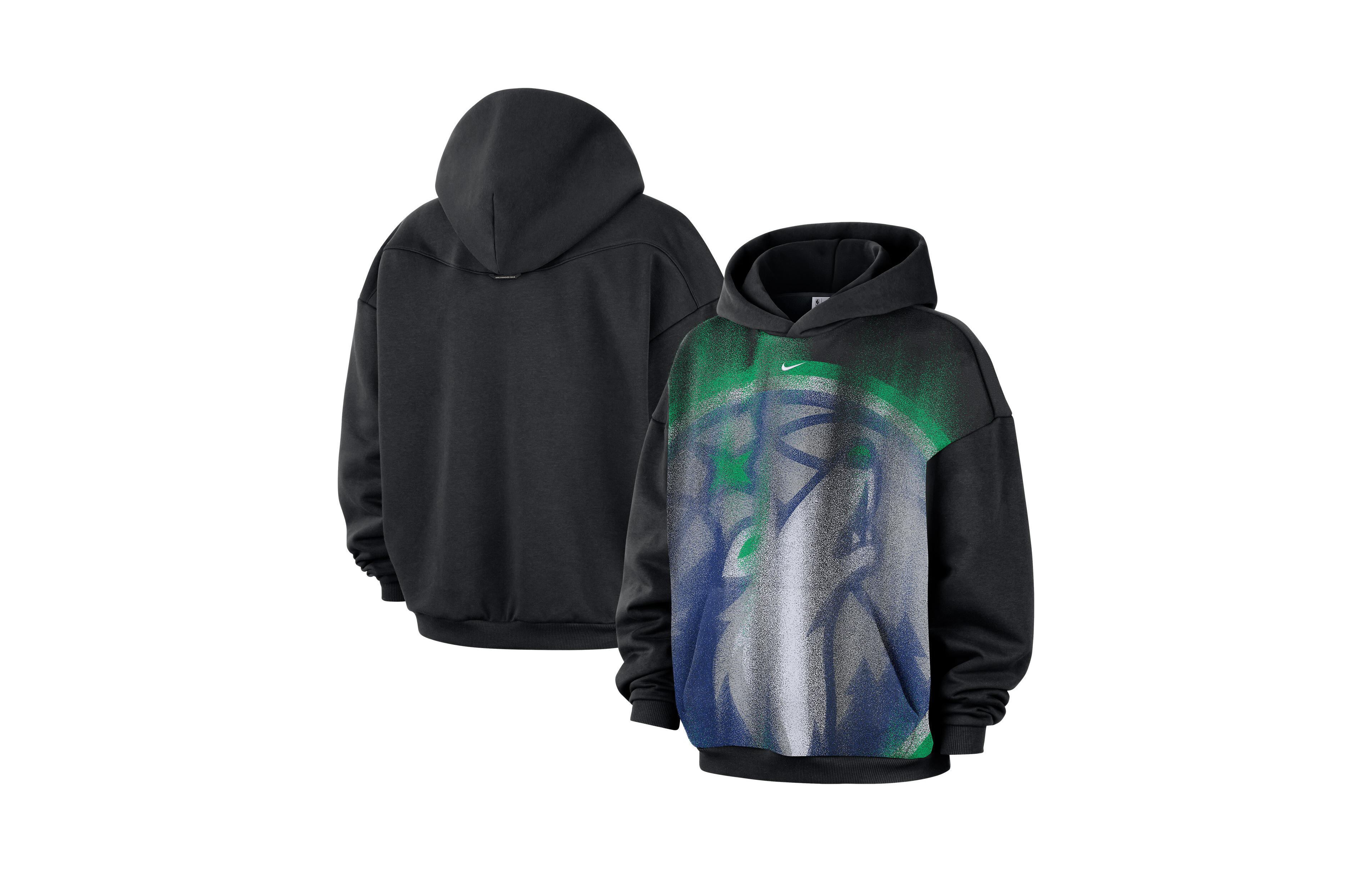 Nike Men's Black/ White Minnesota Timberwolves Icon Practice Hoodie