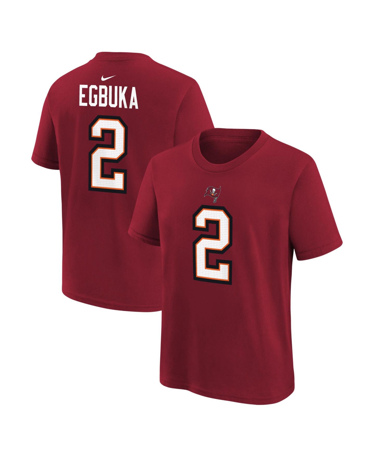 Детская футболка Nike Emeka Egbuka Tampa Bay Buccaneers с именем и номером, красная — фото 1
