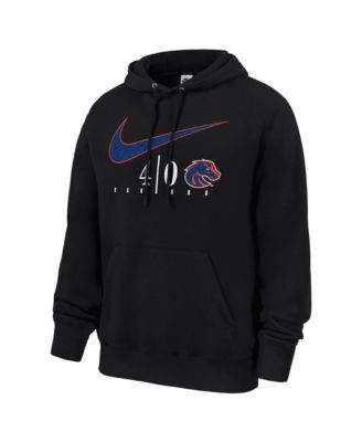 Nike - Men's Black Boise State Broncos 40 Years of Blue Turf Club Fleece Hoodie Black