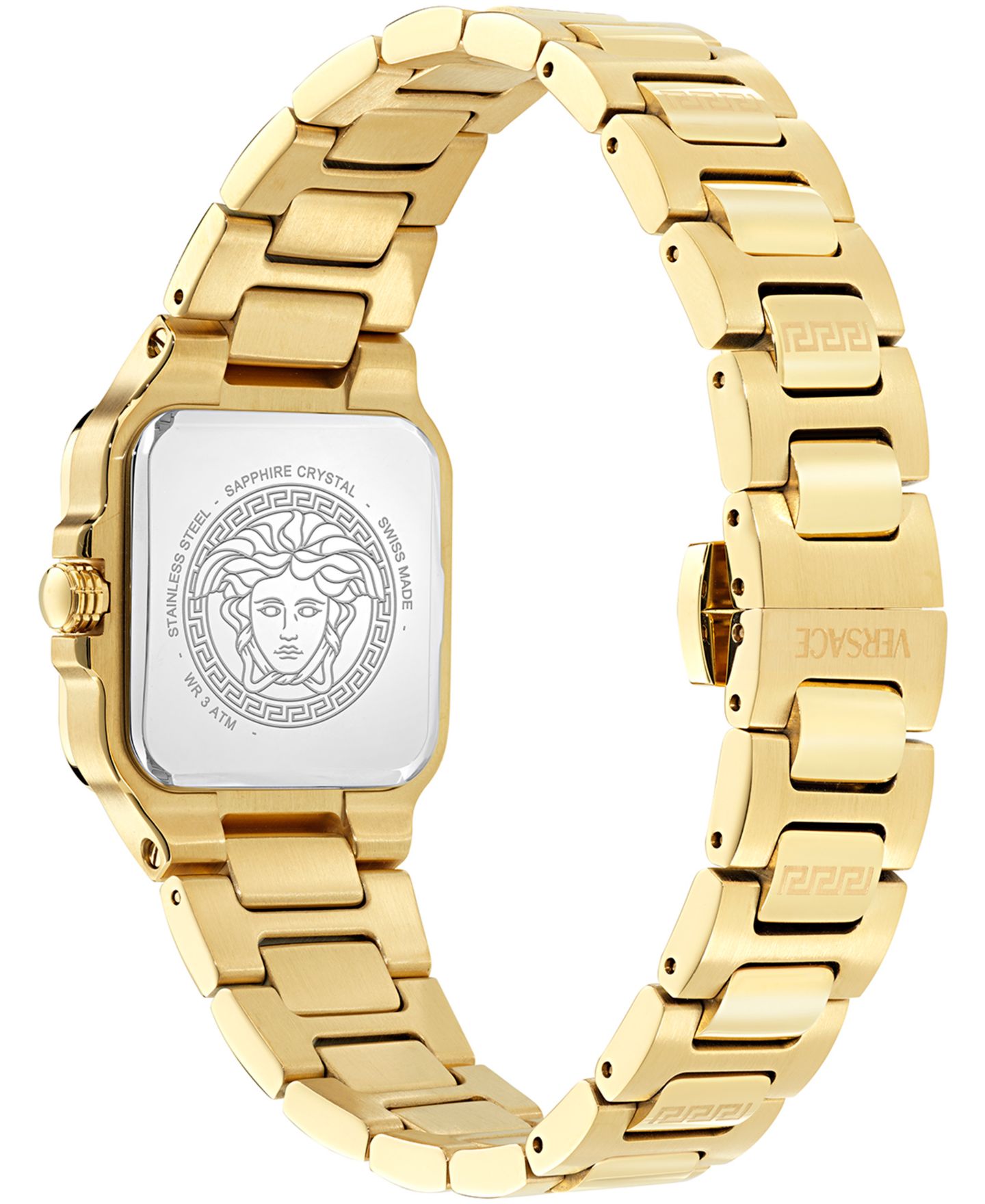 Женские часы Versace Greca Edge IP Yellow Gold Bracelet Watch, 30x30mm — фото 3