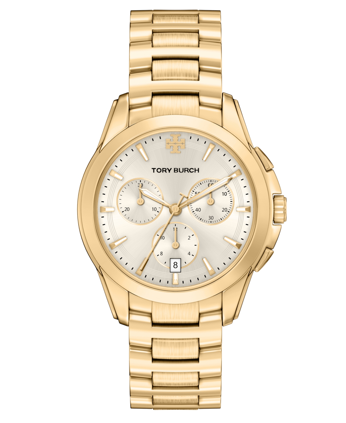Tory Burch Women's Quartz Chronograph Miller Gold-tone Stainless Steel Bracelet Watch 38mm - Gold