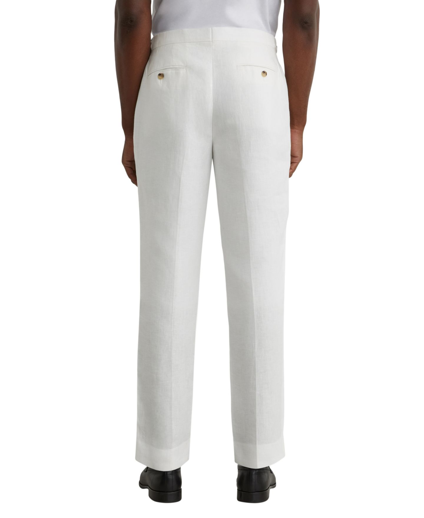 Мужские брюки REISS Atlantic Linen Tailored-Fit Side Adjuster Waist Suit, цвет: Белый — фото 2