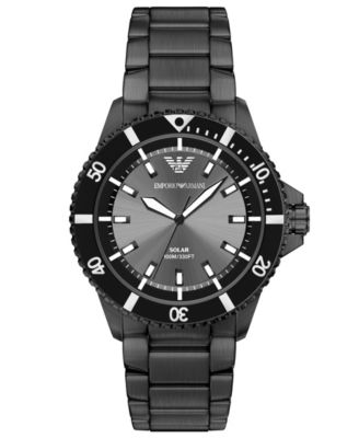 Men's Solar Three-Hand World Explorer Stainless Steel Watch 42mm