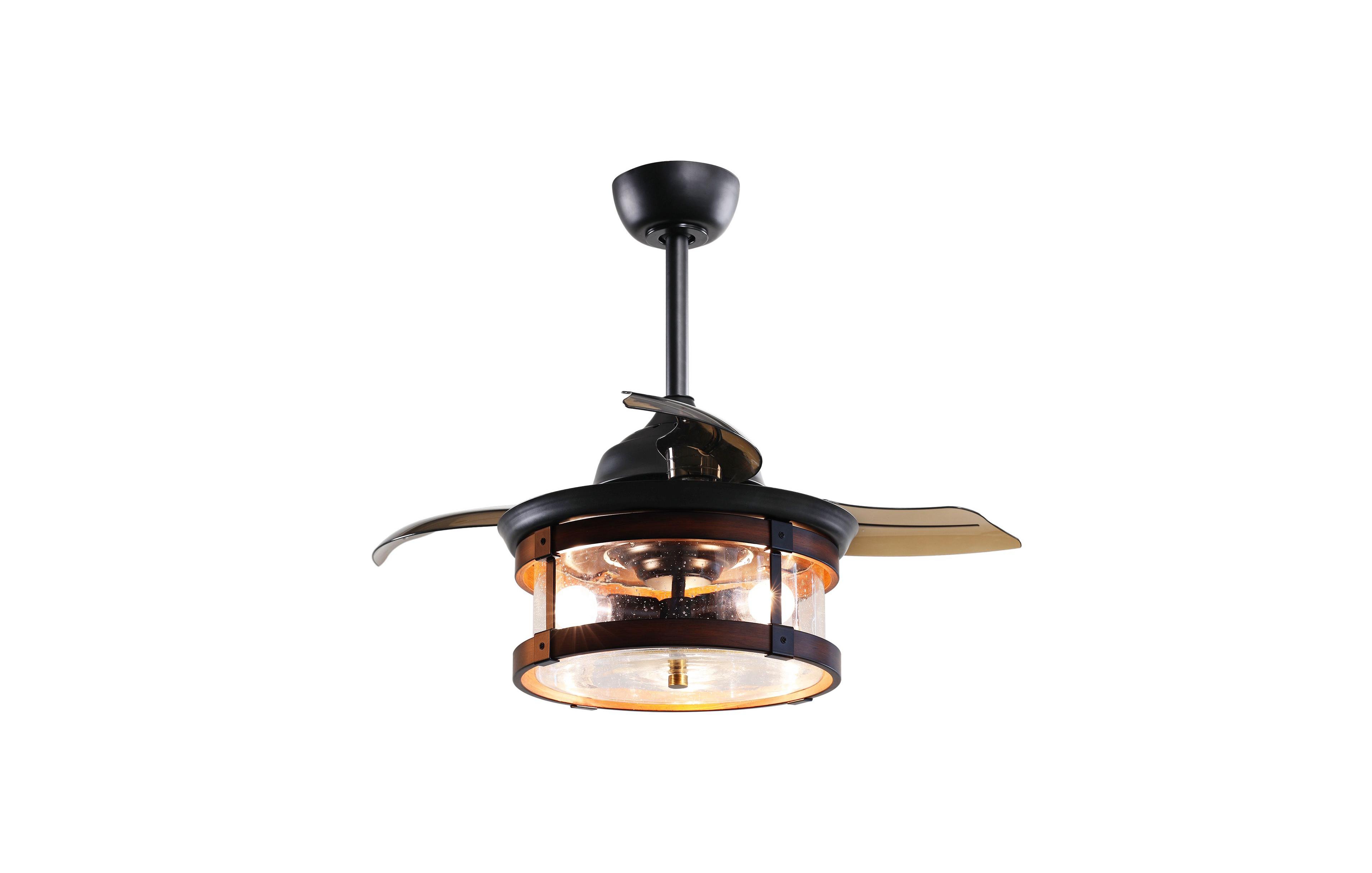 Parrot Uncle Industry 36" Foldable 3-Blade Ceiling Fan with Light and Remote