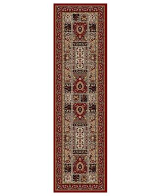CLOSEOUT! Pesaro Panel Red 2'2" x 7'7" Runner Area Rug