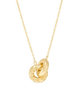 Polished Interlocking Circles Pendant in 10k Yellow Gold