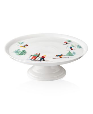 Ski Patrol 12" Footed Cake Plate
