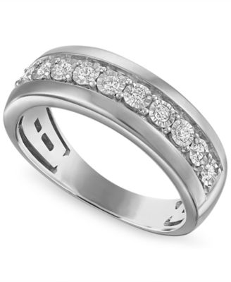 Diamond Wedding Band (1/4 ct. t.w.) in Sterling Silver
