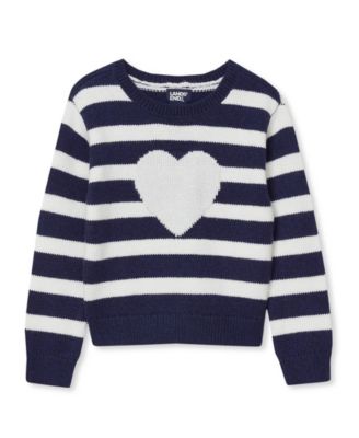 Girls' 4-16 Long-Sleeve Applique and Intarsia Sweater