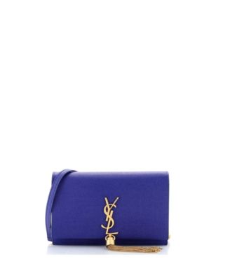 Small Classic Monogram Tassel Crossbody Bag Grainy Leather
