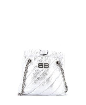 Small Crush Chain Tote Quilted Crushed Calfskin