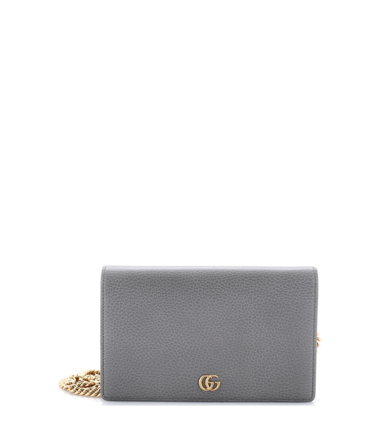 Pre-Owned Gucci Gg Marmont Mini Chain Wallet - Grey