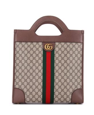 Medium Ophidia Cut Out Handle Tote GG Coated Canvas