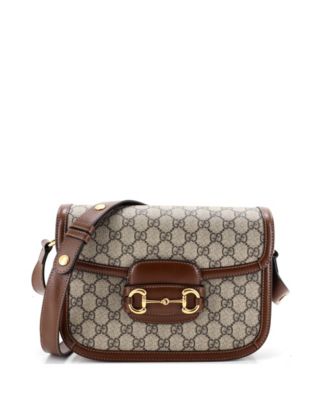 Small Horsebit 1955 Shoulder Bag GG Coated Canvas with Leather