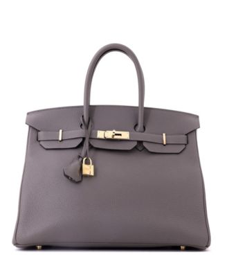 Pre-Owned Herm&eacute;s Birkin 35 Gold-Tone Hardware Satchel