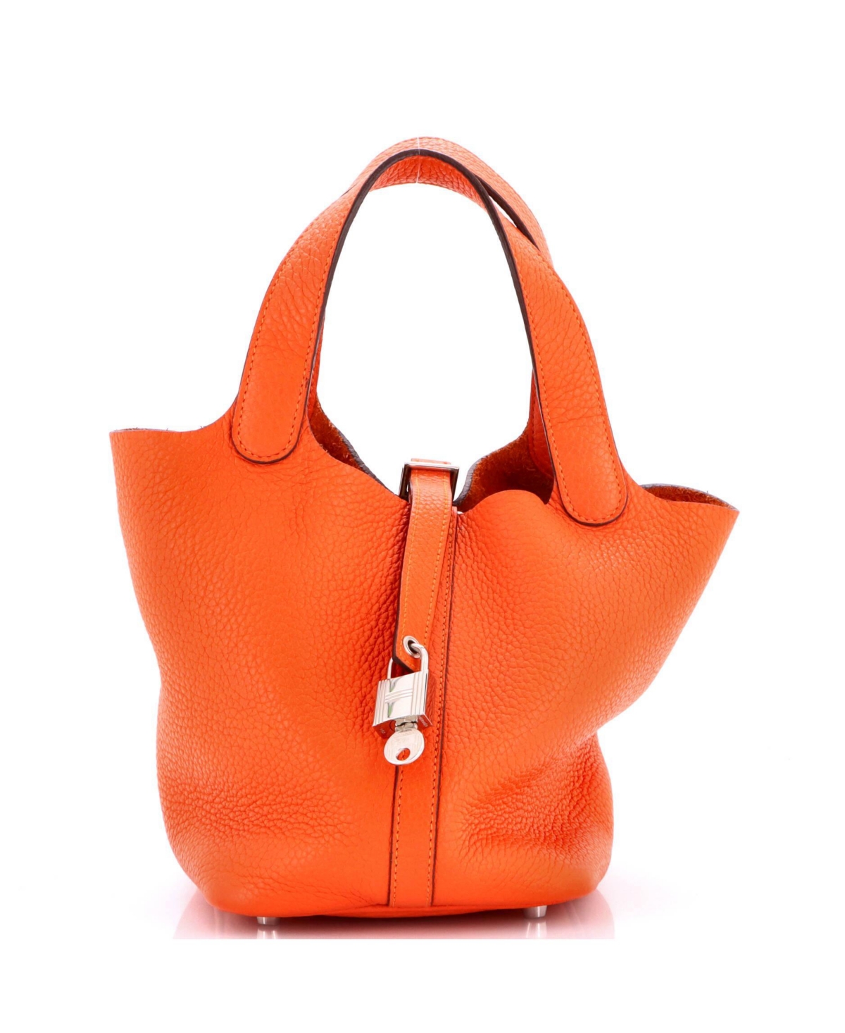 Pre-Owned Hermes Picotin Lock Small Leather Bucket Bag