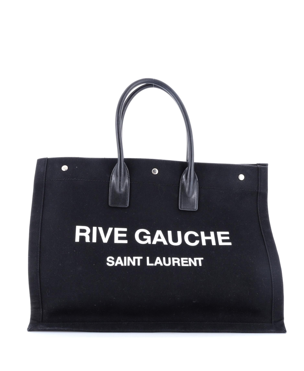 Pre-Owned Saint Laurent Rive Gauche Large-Canvas Work Tote, 19"W x 14"H x 6"D