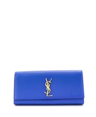Long Classic Monogram Clutch Metallic Calfskin