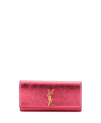 Long Classic Monogram Clutch Metallic Calfskin