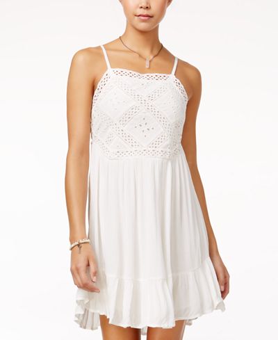 American Rag Eyelet-Trim Ruffle-Hem Sundress, Only at Macy's