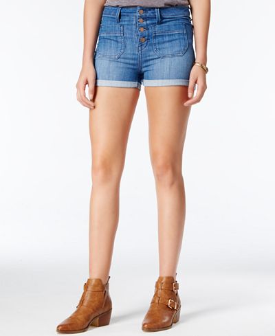 American Rag High-Waist Rosie Wash Denim Shorts, Only at Macy's