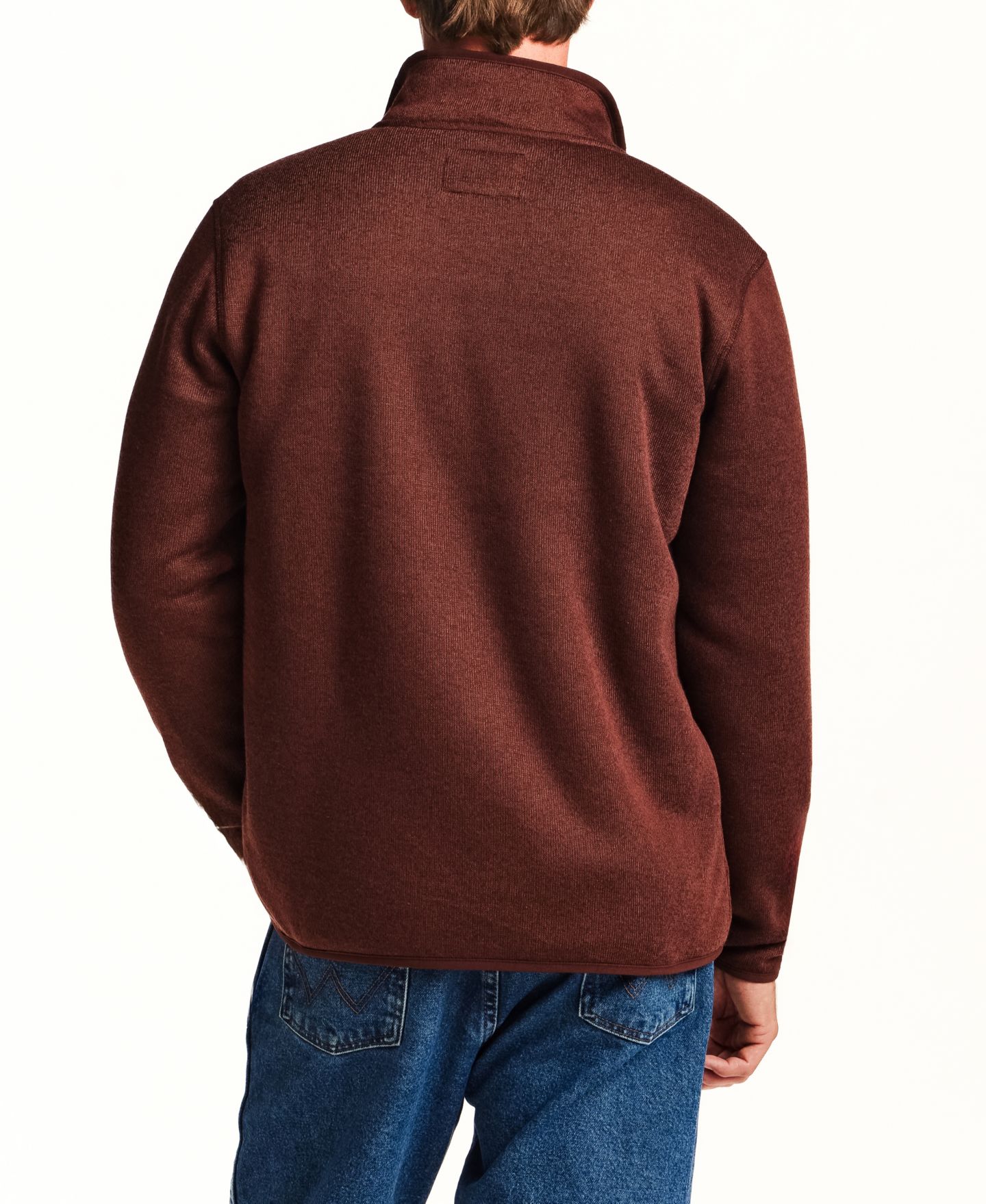 Мужской свитер Weatherproof Vintage Fleece Quarter-Zip Sherpa, цвет: Кирпичный — фото 5
