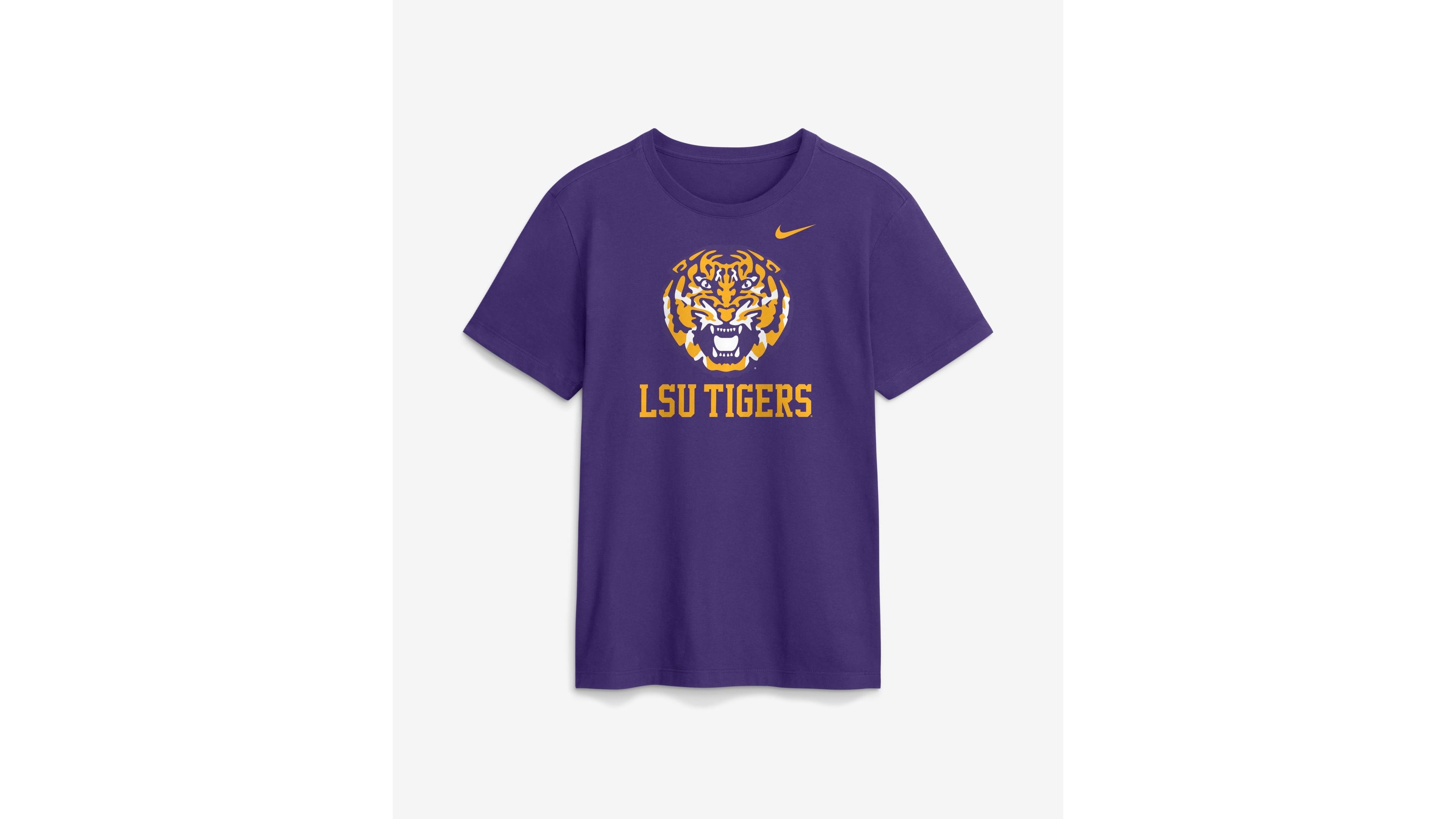 Nike Men's Lsu Tigers Primetime Logo Mantra Graphic Crewneck T-Shirt
