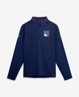 Men's Navy New York Rangers Authentic Pro Rink Raglan Lightweight Quarter-Zip Pullover
