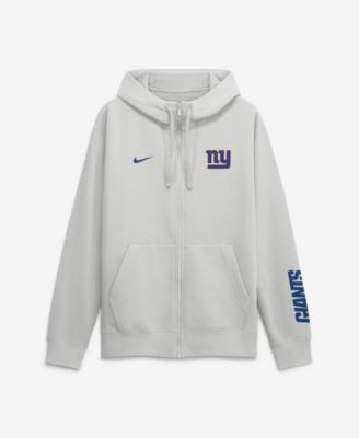 Nike - Men's Gray New York Giants Cool Down Club Full-Zip Hoodie Gray