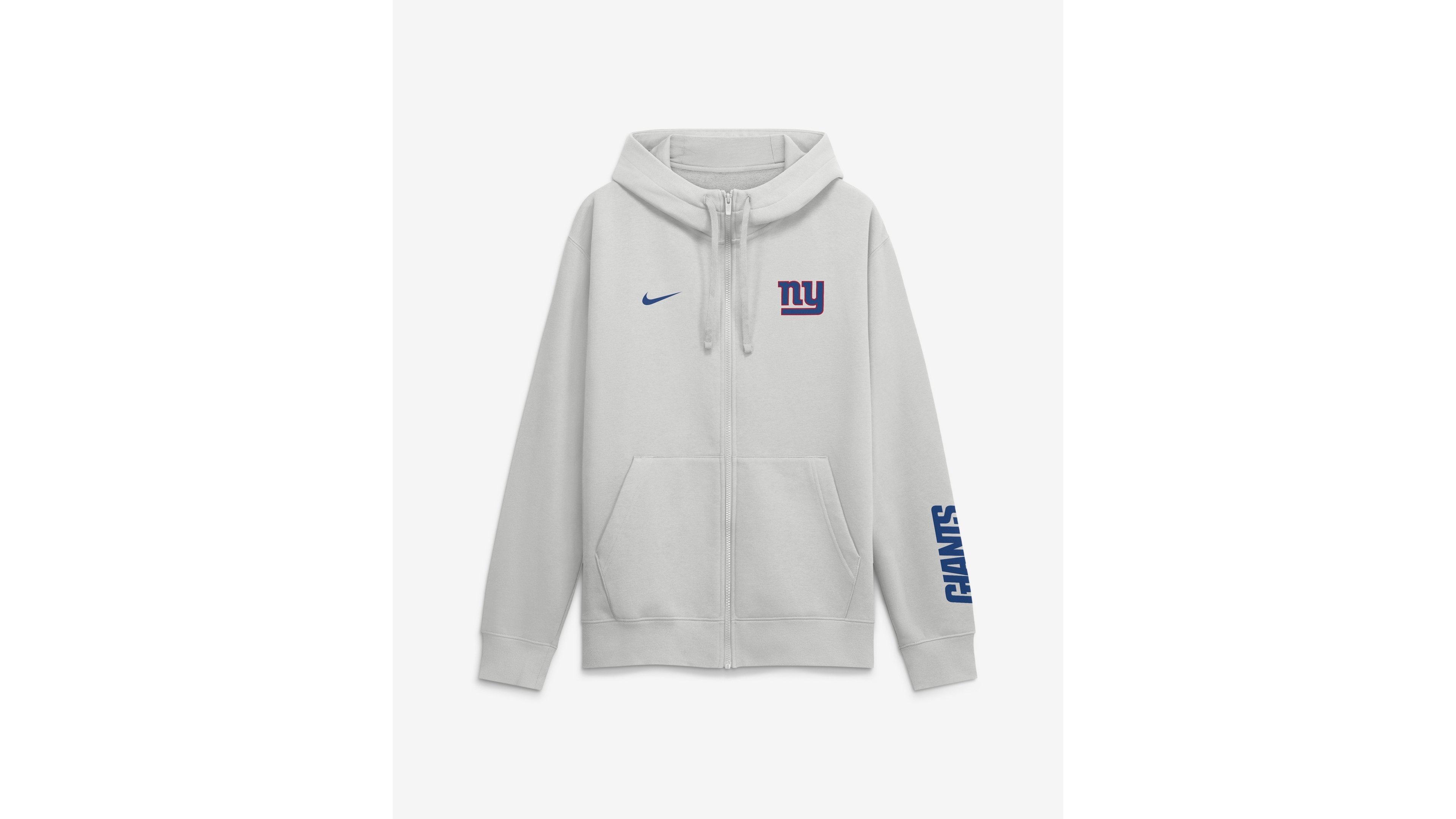 Nike Men's New York Giants Cool Down Club Full-Zip Scuba Hood Hoodie
