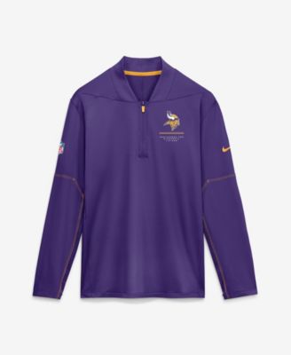 Men's Purple Minnesota Vikings Sideline Logo Glory Midweight Dri-FIT Half-Zip Pullover
