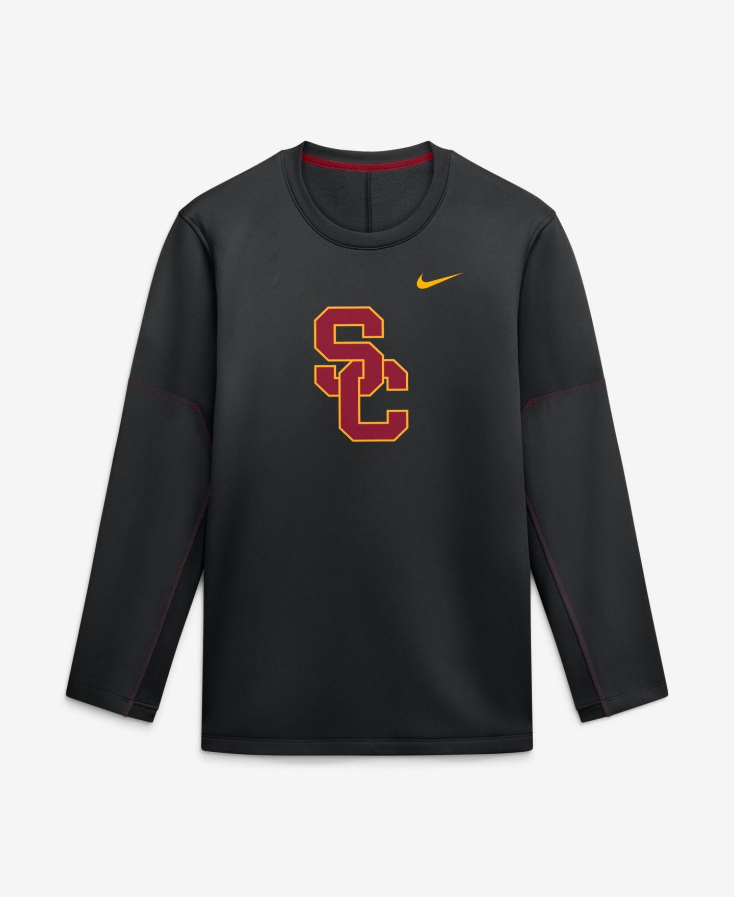 Мужской топ Nike Black USC Trojans 2026 Sideline Coaches Therma-FIT Long Sleeve — фото 1