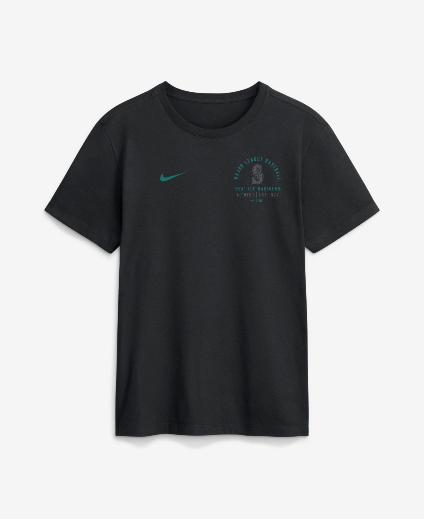 Мужская футболка Nike Black Seattle Mariners Split Logo — фото 1