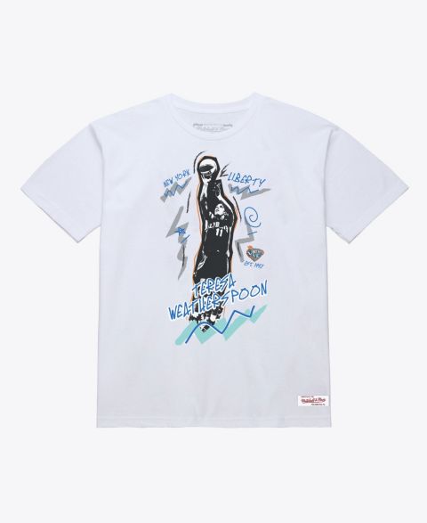 Футболка Mitchell & Ness Teresa Weatherspoon White New York Liberty Chalked Up Court Origins