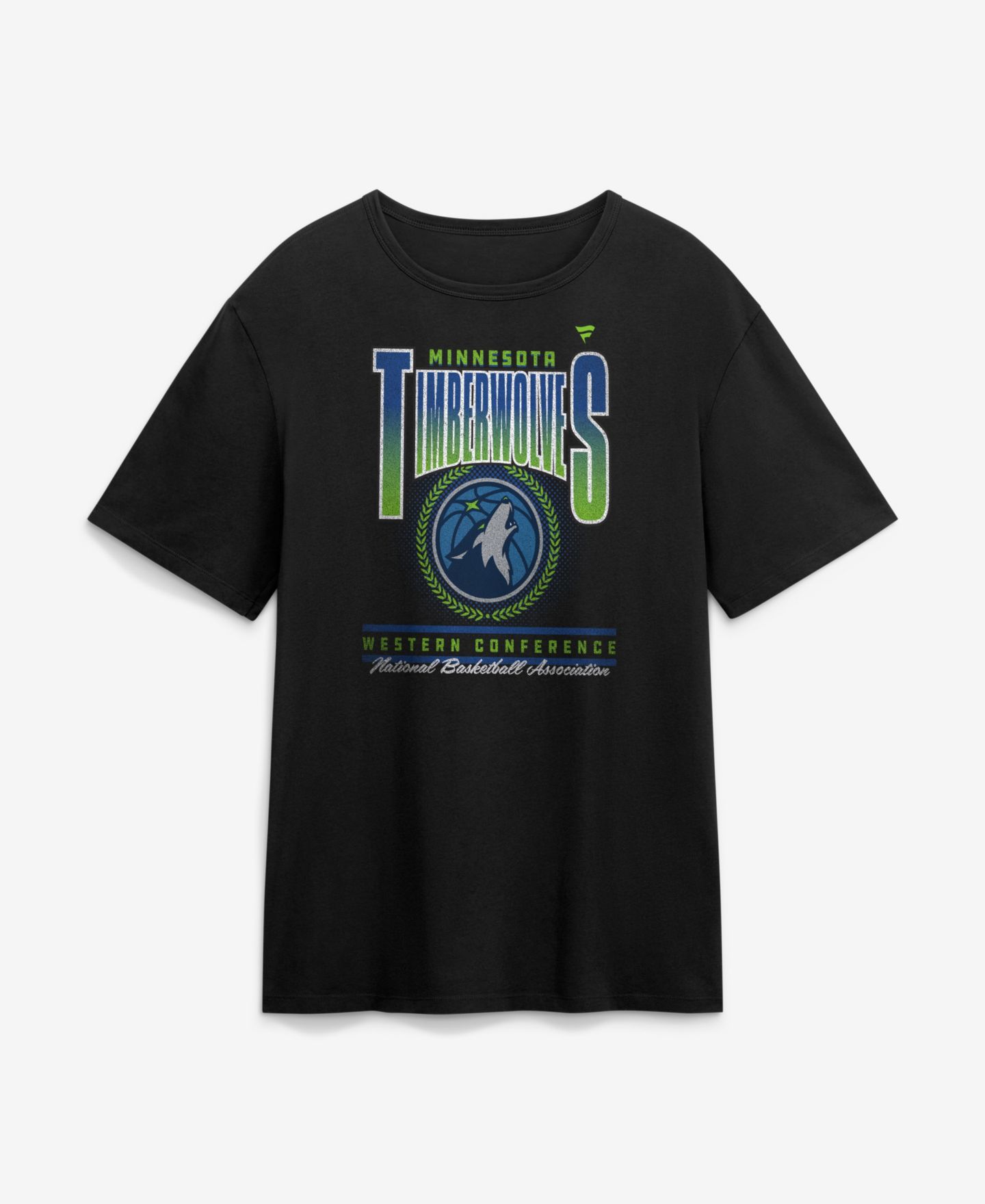 Мужская футболка Fanatics Black Minnesota Timberwolves Oversized Graphics Swish — фото 1