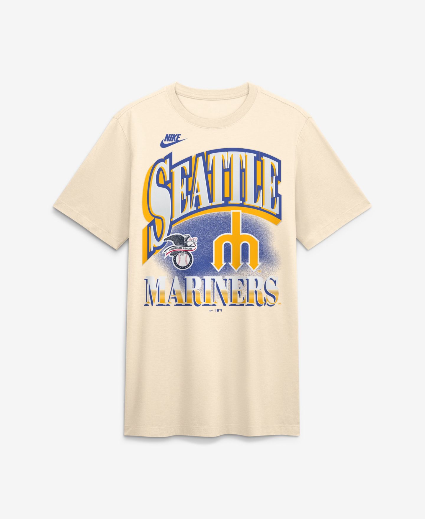 Мужская футболка Nike Natural Seattle Mariners Vintage Tri-Blend — фото 1