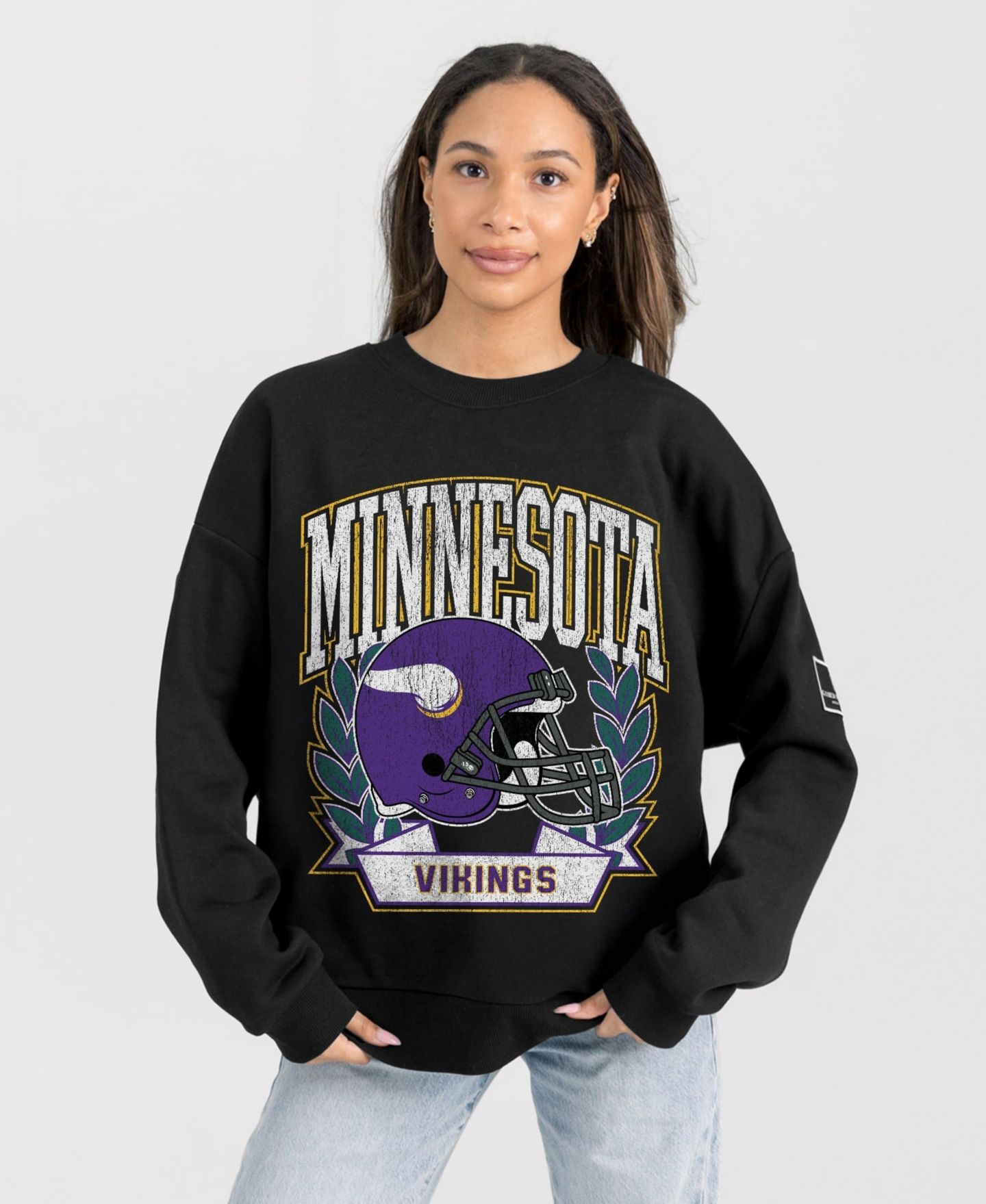 Женская толстовка Gameday Couture Black Minnesota Vikings Oversized Victory Lane Black Label Premium Fleece — фото 1