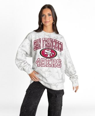 Women's Arctic Camo San Francisco 49ers Whiteout Oversized Premium Fleece Sweatshirt