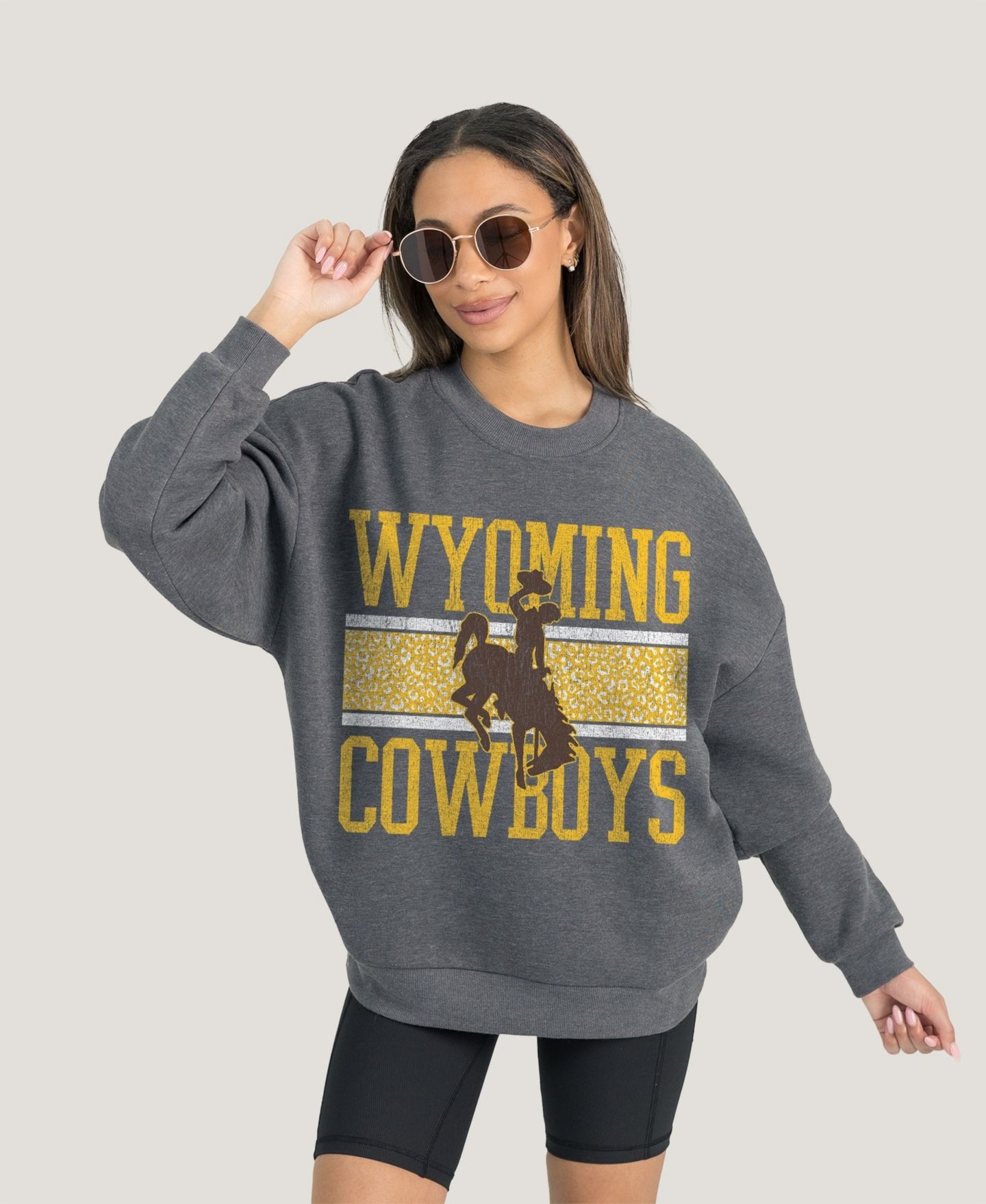 Женская толстовка Gameday Couture Charcoal Wyoming Cowboys Premium Fleece Pullover — фото 1