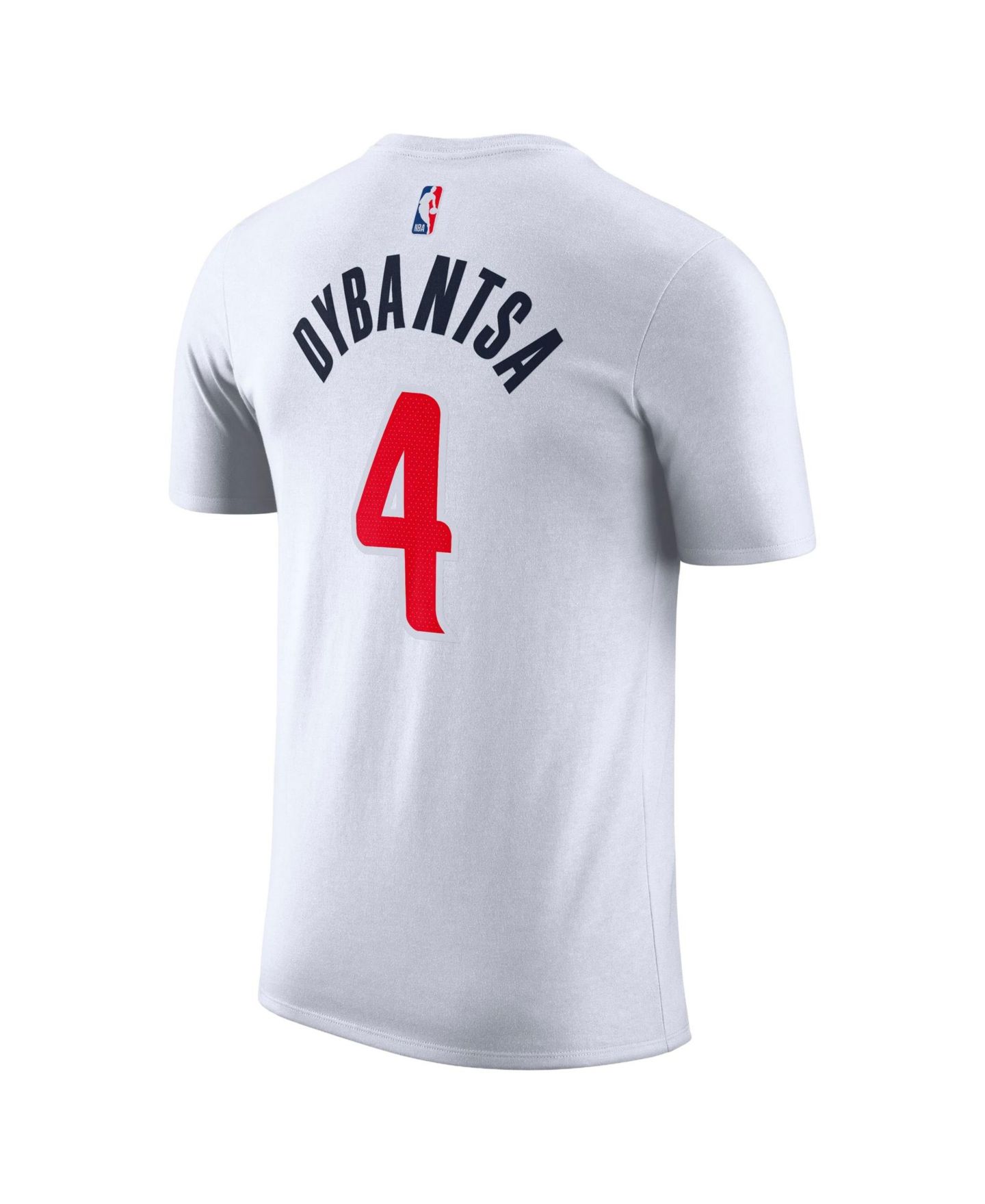Футболка Nike AJ Dybantsa White Washington Wizards Association Edition Name & Number — фото 3