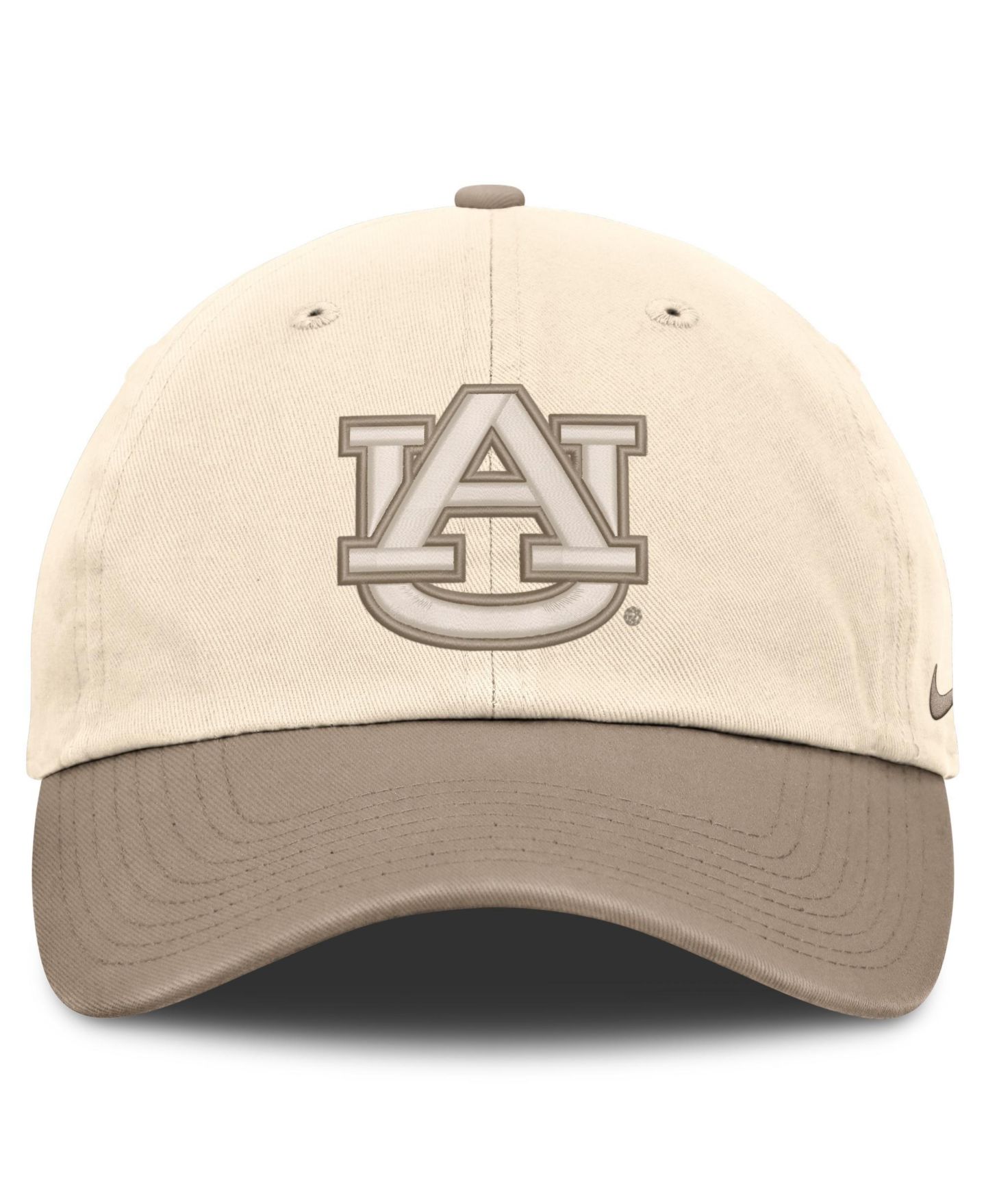 Мужская кепка Nike Natural/Khaki Auburn Tigers Two-Tone Club Adjustable Hat — фото 2