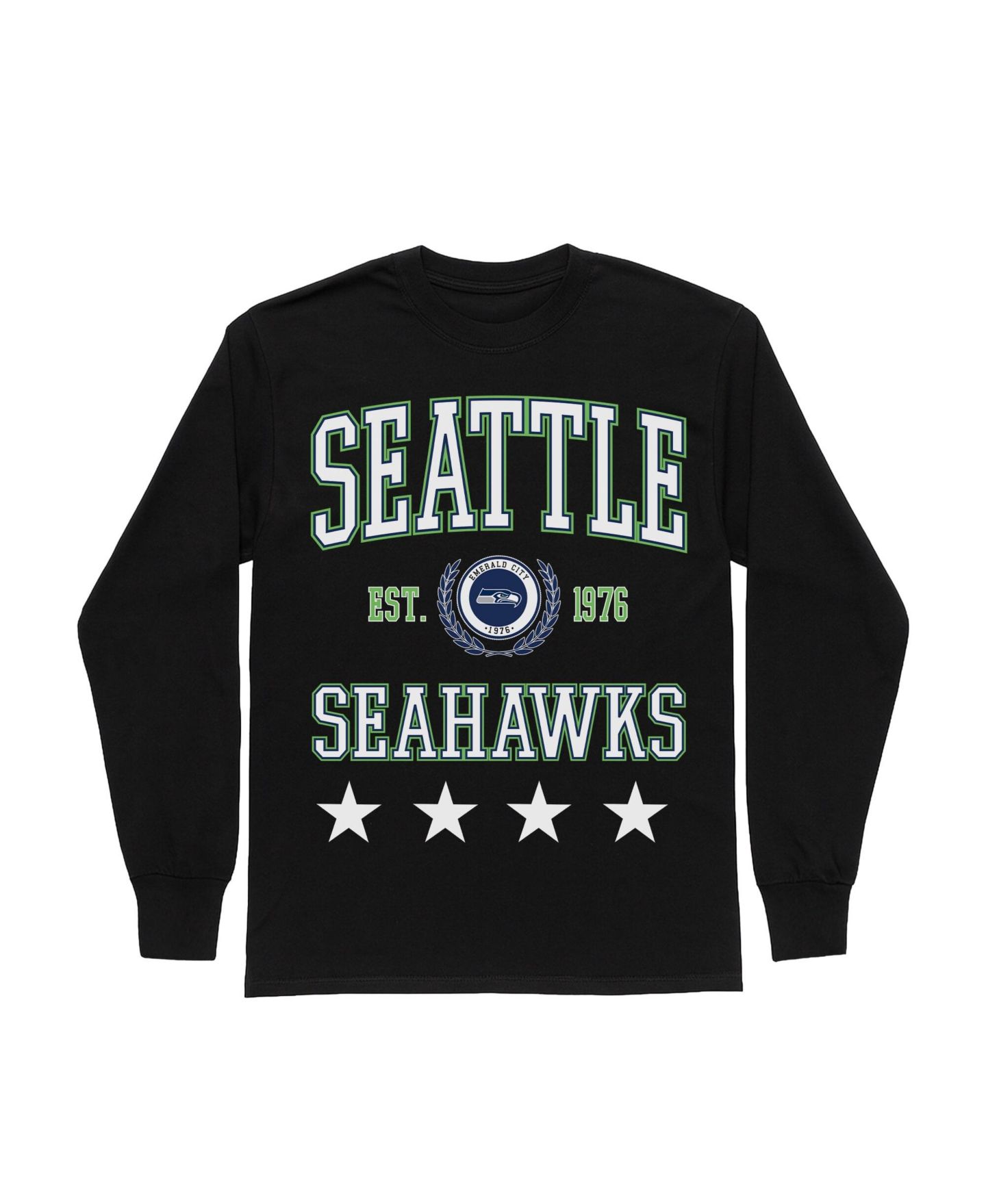 Женская футболка Gameday Couture Black Seattle Seahawks Oversized Everyday Star Long Sleeve — фото 5
