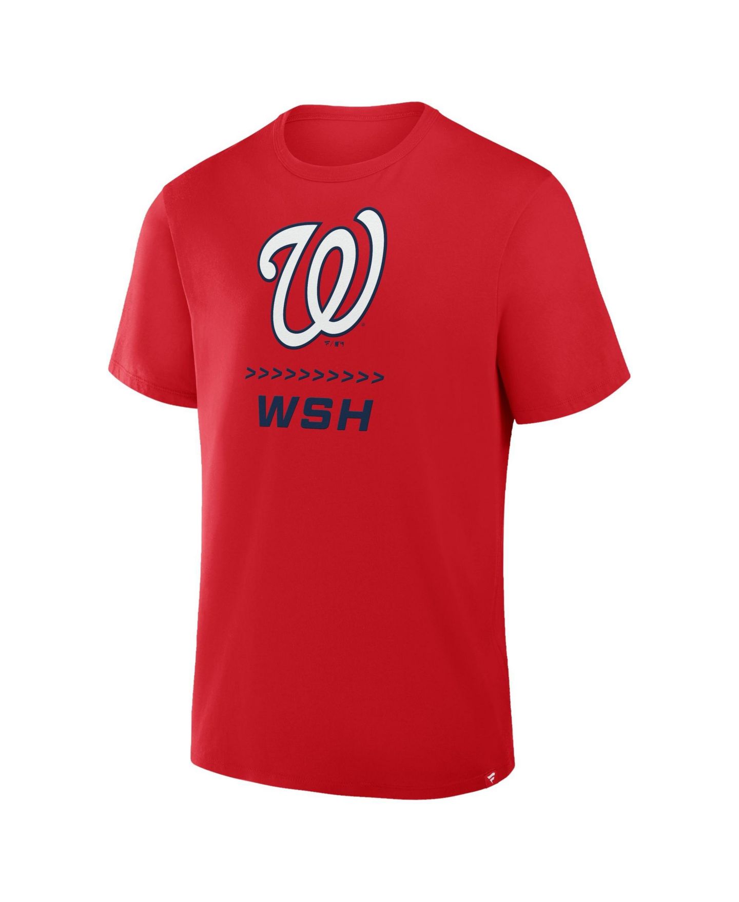 Мужская футболка Fanatics Red Washington Nationals Clubhouse Legacy Side Swipe — фото 2