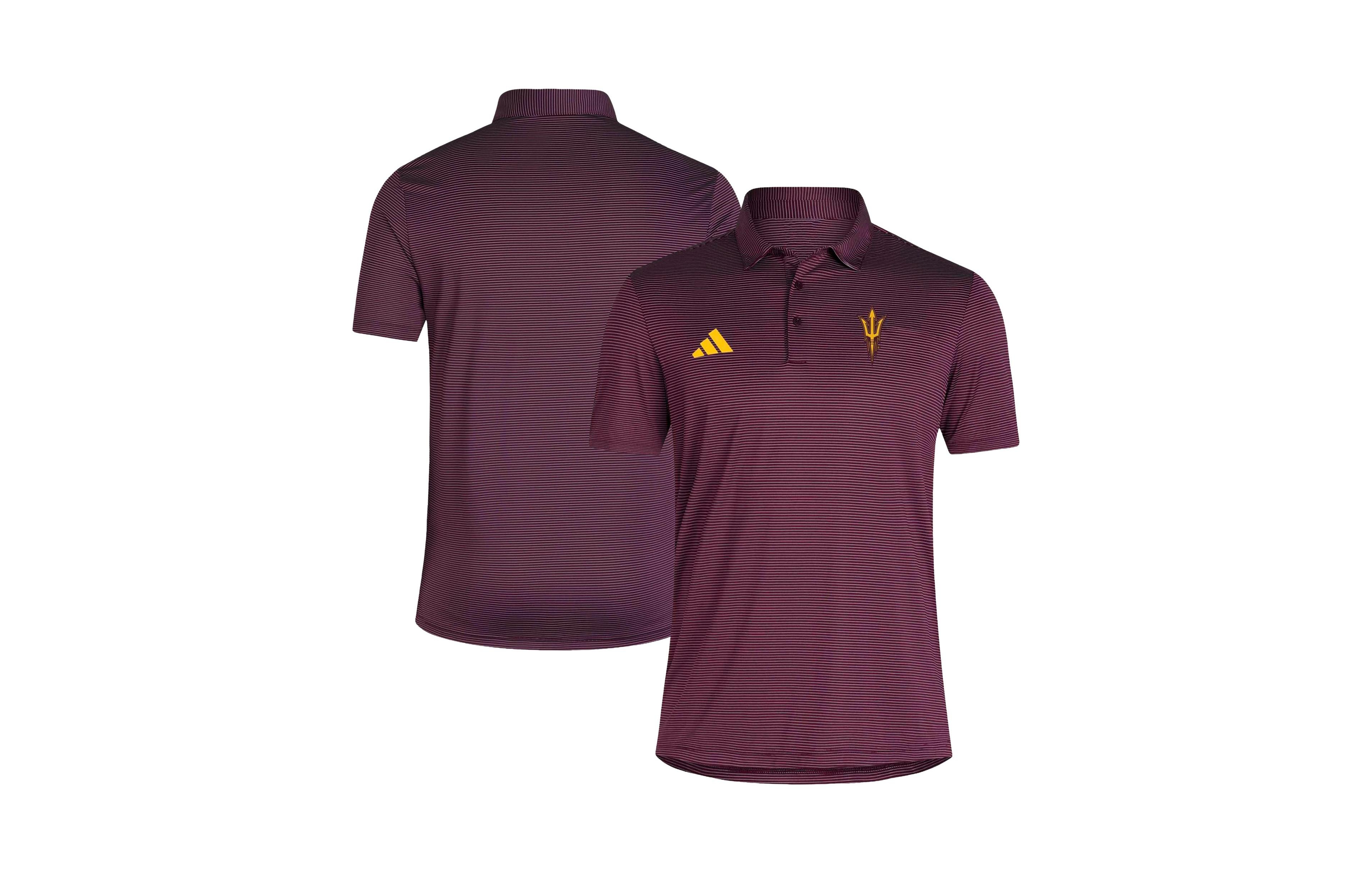 adidas Men's Arizona State Sun Devils Ultimate 365 Stripe Polo Shirt