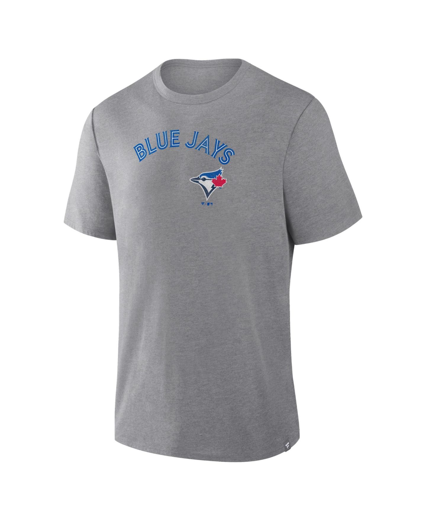 Мужская футболка Fanatics Heather Gray Toronto Blue Jays Play Tribute Tri-Blend — фото 2