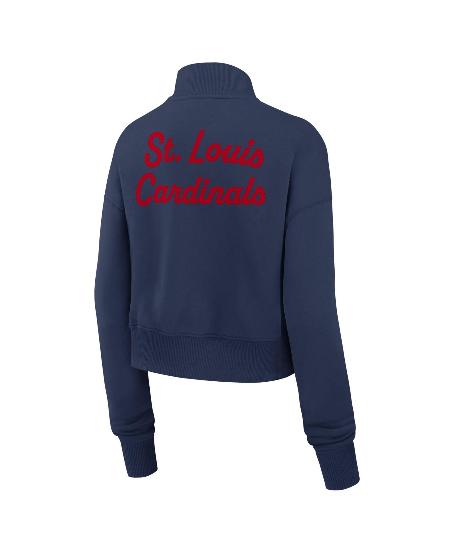 Женская толстовка Nike Navy St. Louis Cardinals Primetime Phoenix Fleece Half-Zip — фото 5
