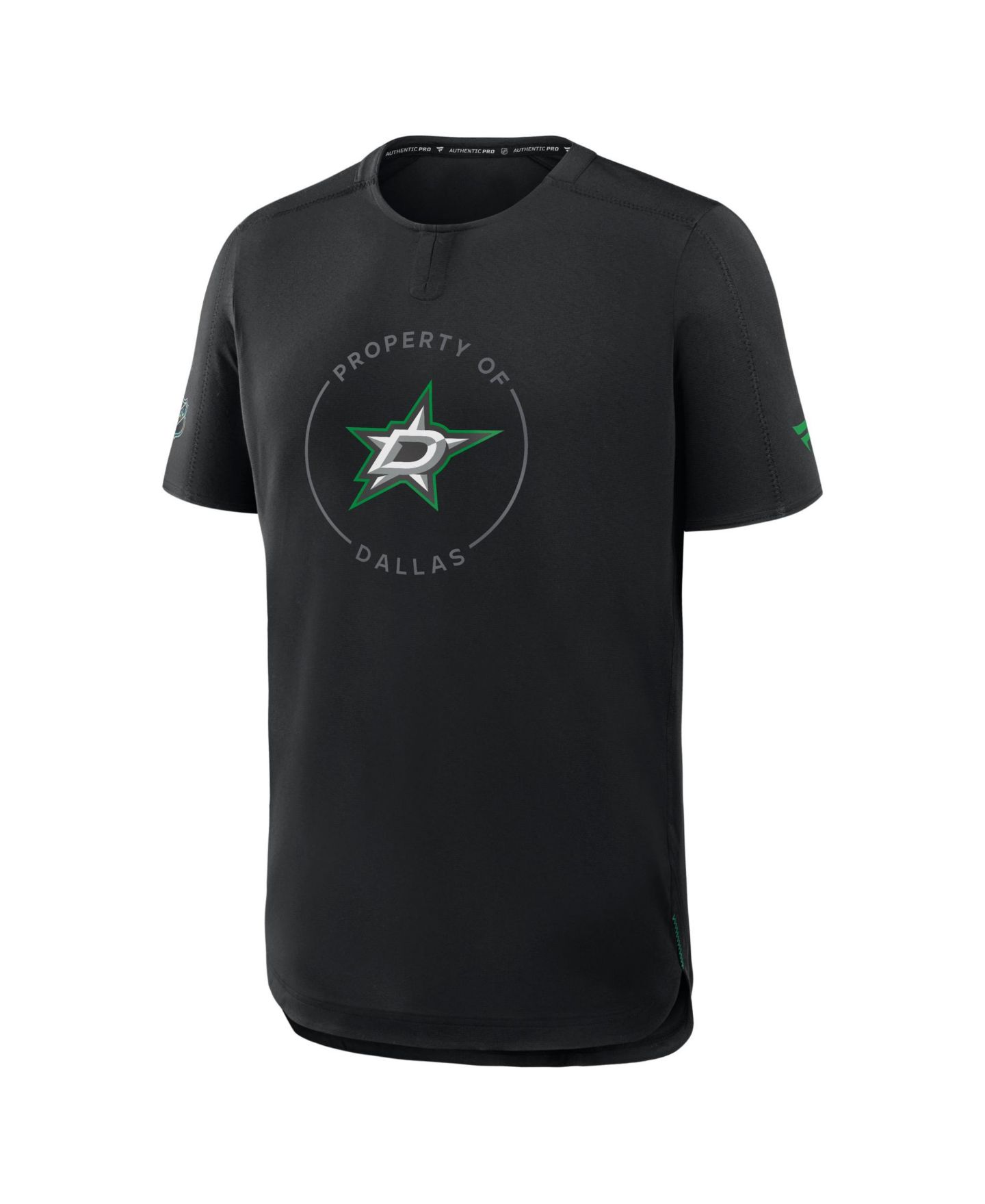 Мужская футболка Fanatics Black Dallas Stars Authentic Pro Train Performance — фото 4