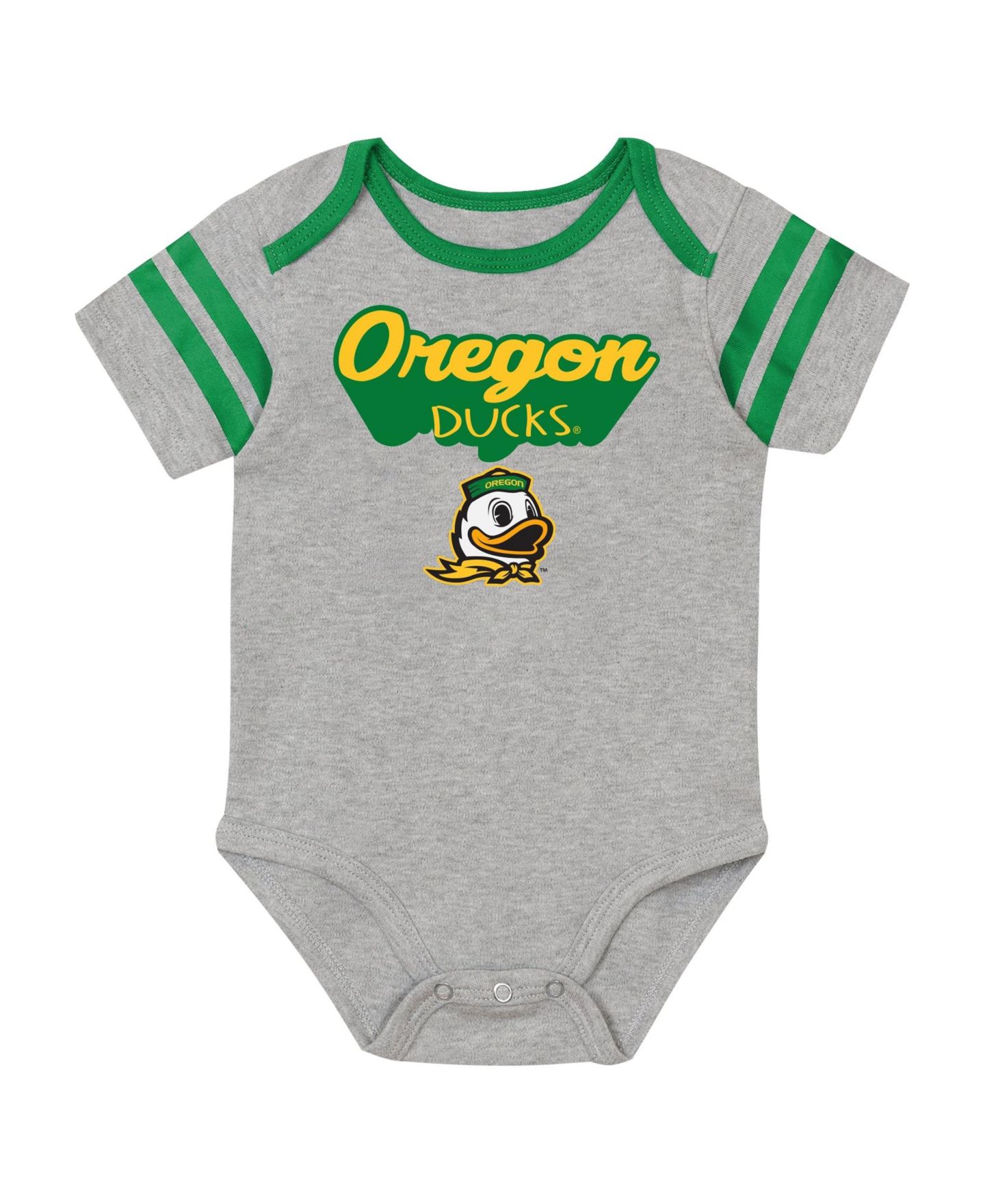Outerstuff Baby Boys and Girls Green Oregon Ducks Star Player Three-Piece Bodysuit Set — фото 3