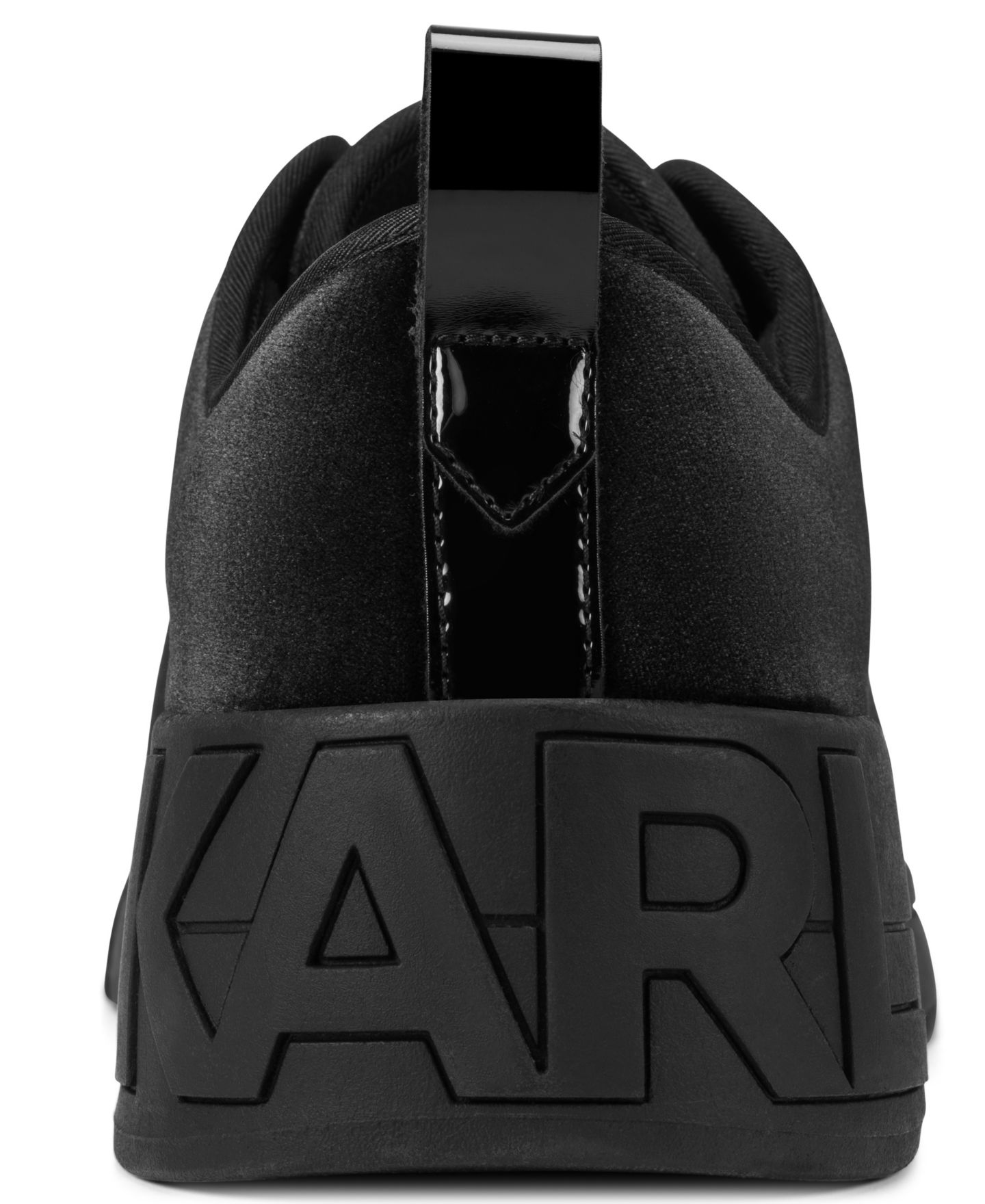 Мужские кроссовки KARL LAGERFELD PARIS Aimon Velvet-Patent, цвет: Чёрный — фото 3